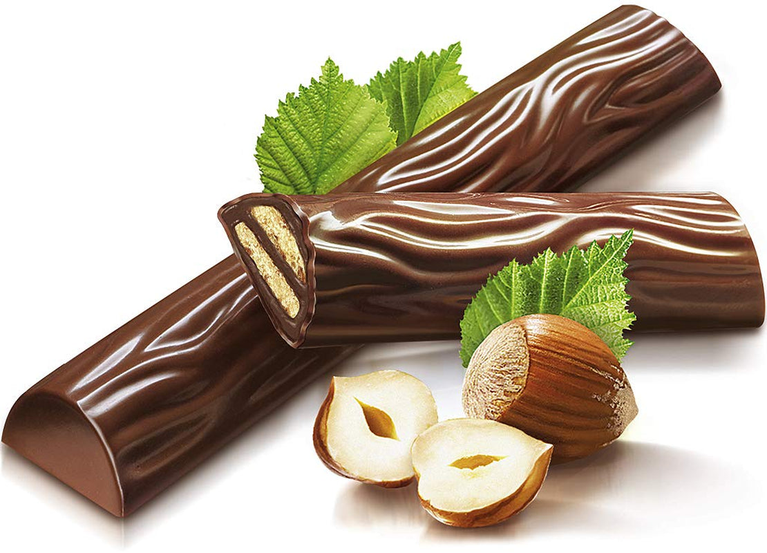 Ferrero duplo nagy csomag - Csokoládészeletek finom nugátkrémmel, ropogós ostyával és finom tejcsokoládéval - Farsangi és Mardi Gras édességek - 15 csomag, 18 darab, külön-külön csomagolva