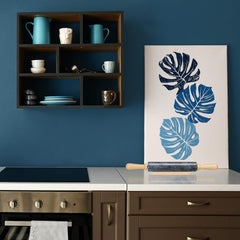 Relaxdays Nudelholz Marmor, Griffe aus Holz, Teigroller zum Kochen & Backen, mit Ablage, 48 cm, schwere Backrolle, weiß