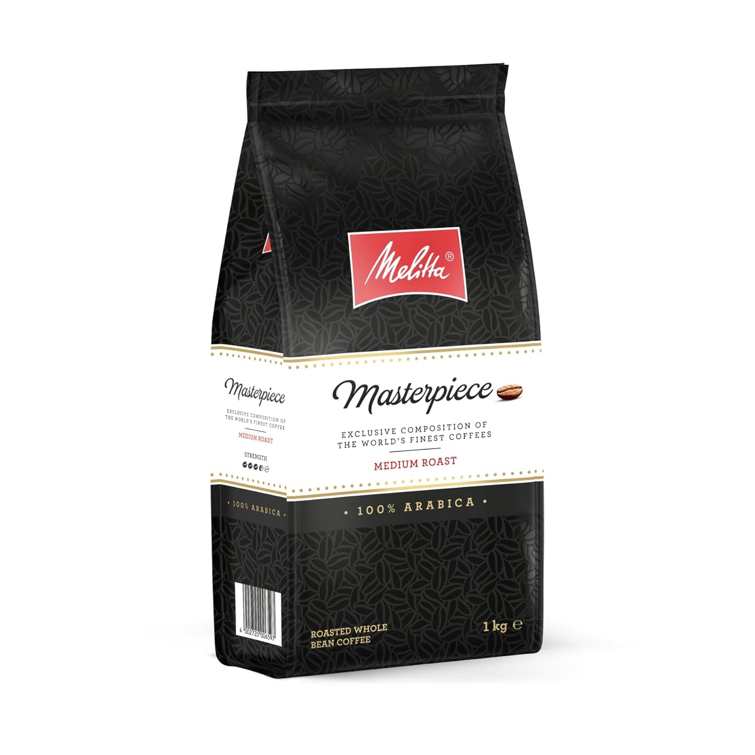 Melitta Monsooned Malabar cafea rară, 1 kg, boabe de cafea, nemăcinată, 100% boabe Arabica din India, prăjită în Germania, tărie 4 Cafea Naty Shop Masterpiece