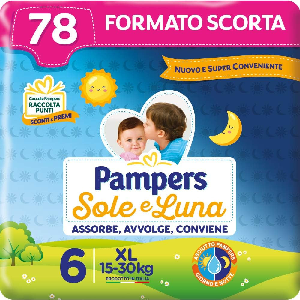 Pampers Sun and Moon pelenka, unisex, junior, 5-ös méret (11-25 kg), 120 pelenka