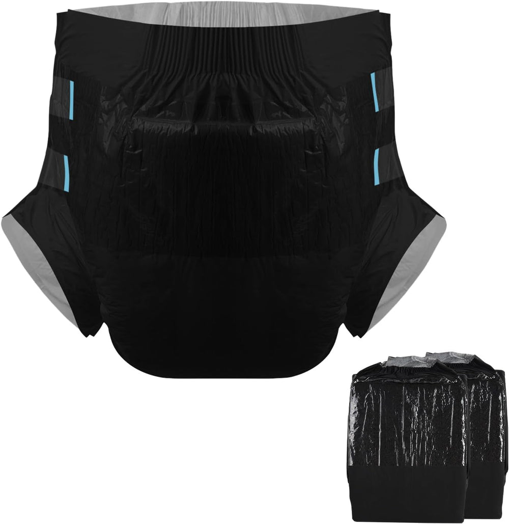 CutiePlusU felnőtt pelenkák, száraz felület, maximális nedvszívó képesség éjszaka, eldobható inkontinencia pelenka - kék, rózsaszín, fehér, 3 csomag (közepes 71-96 cm)