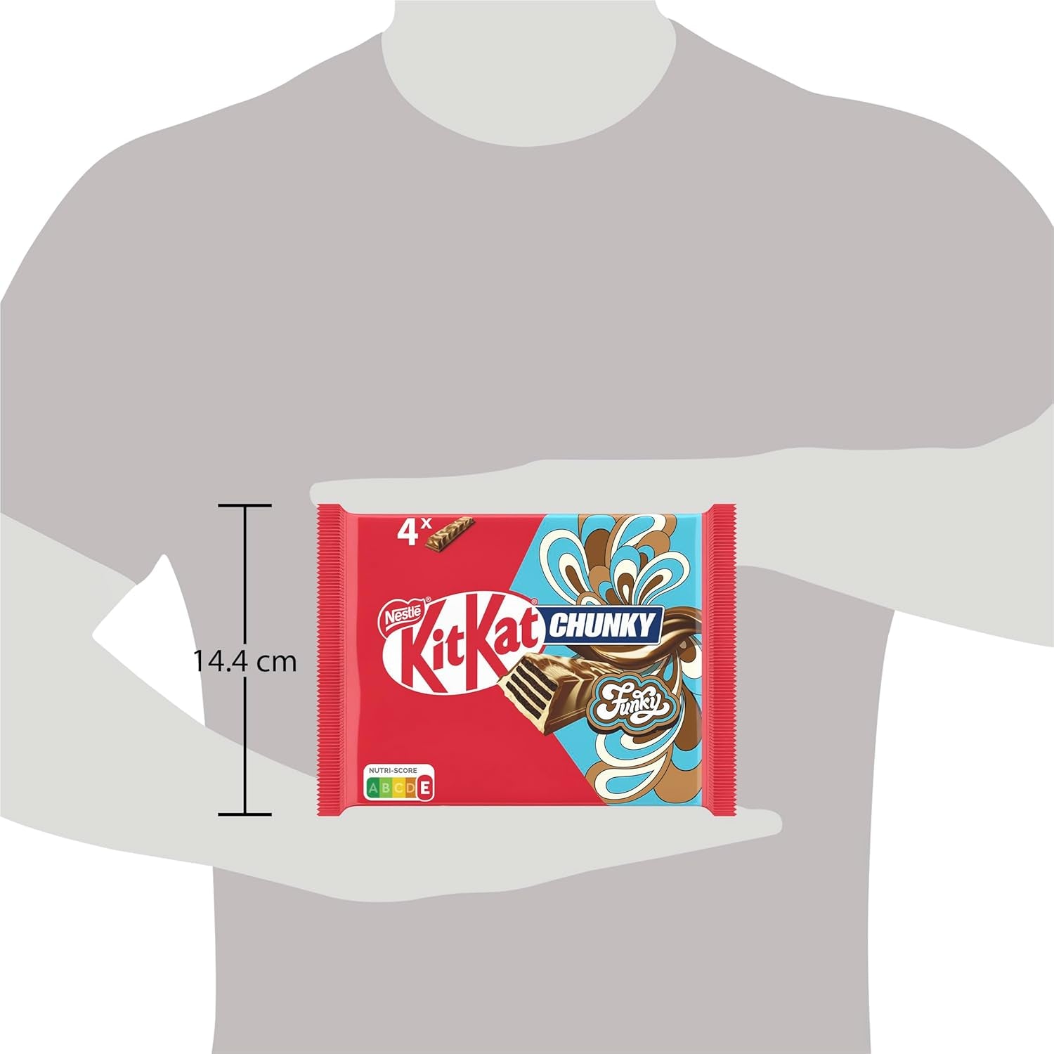 Nestlé Chunky Funky Crispy ostya tejcsokoládéban, 2. csomag (egyenként 4 x 40 g)