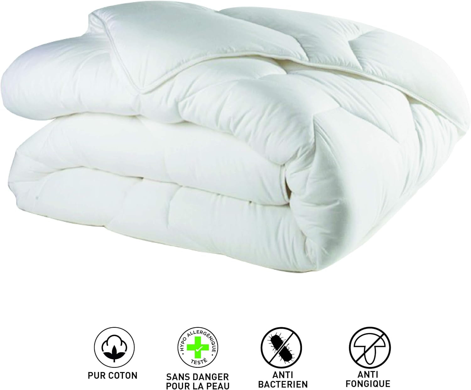 Blanrève Cthalvd011420 Paplanhuzat Hollofil Allerban meleg pamut fehér 140 X 200 cm Paplanok és paplanok Naty Shop