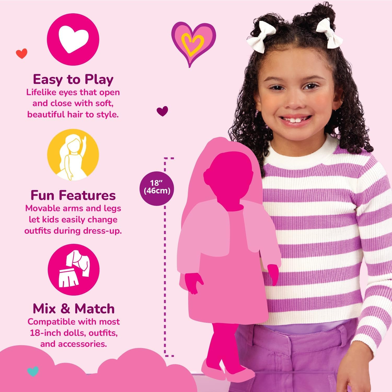 Generációnk - Dustin - 46 cm Junge Puppe - Lebensechte hazelnussbraune Augen und gemwelltes brownes Haar - Outfit im Western-Stil & Country-Hut - Spielzeug für Kinder ab 3 Jahren