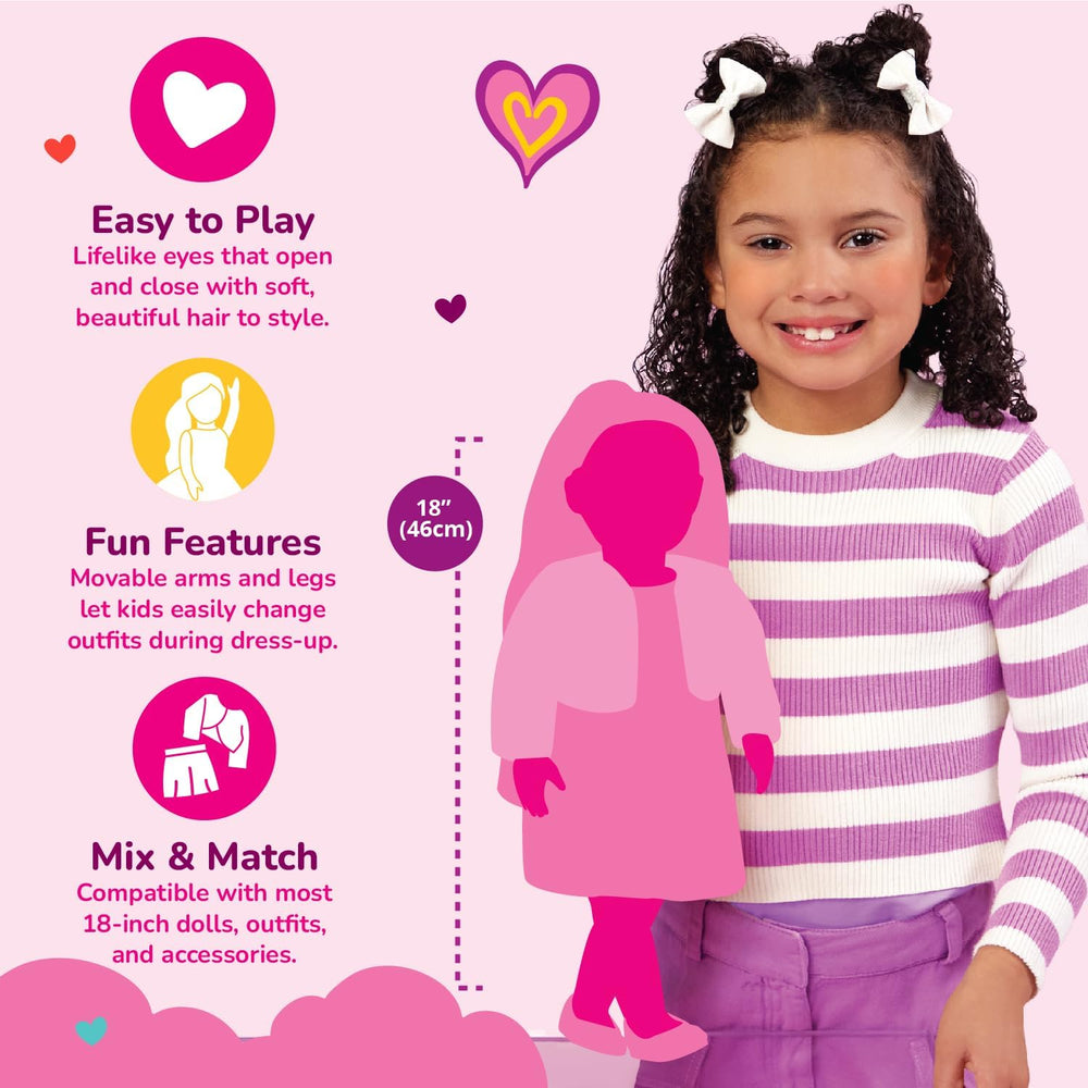 Generációnk - Dustin - 46 cm Junge Puppe - Lebensechte hazelnussbraune Augen und gemwelltes brownes Haar - Outfit im Western-Stil & Country-Hut - Spielzeug für Kinder ab 3 Jahren