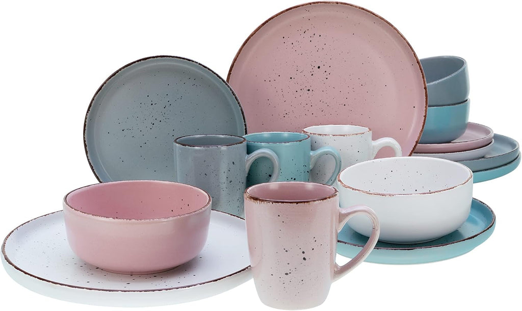 Creatable, 22908, Serie MODERN FASHION, 16-Teiliges Geschirrset, Kombiservice Aus Steinzeug, Spülmaschinen- Und Mikrowellengeeignet, Qualitätsproduktion Seturi vesela masa Naty Shop Default Title