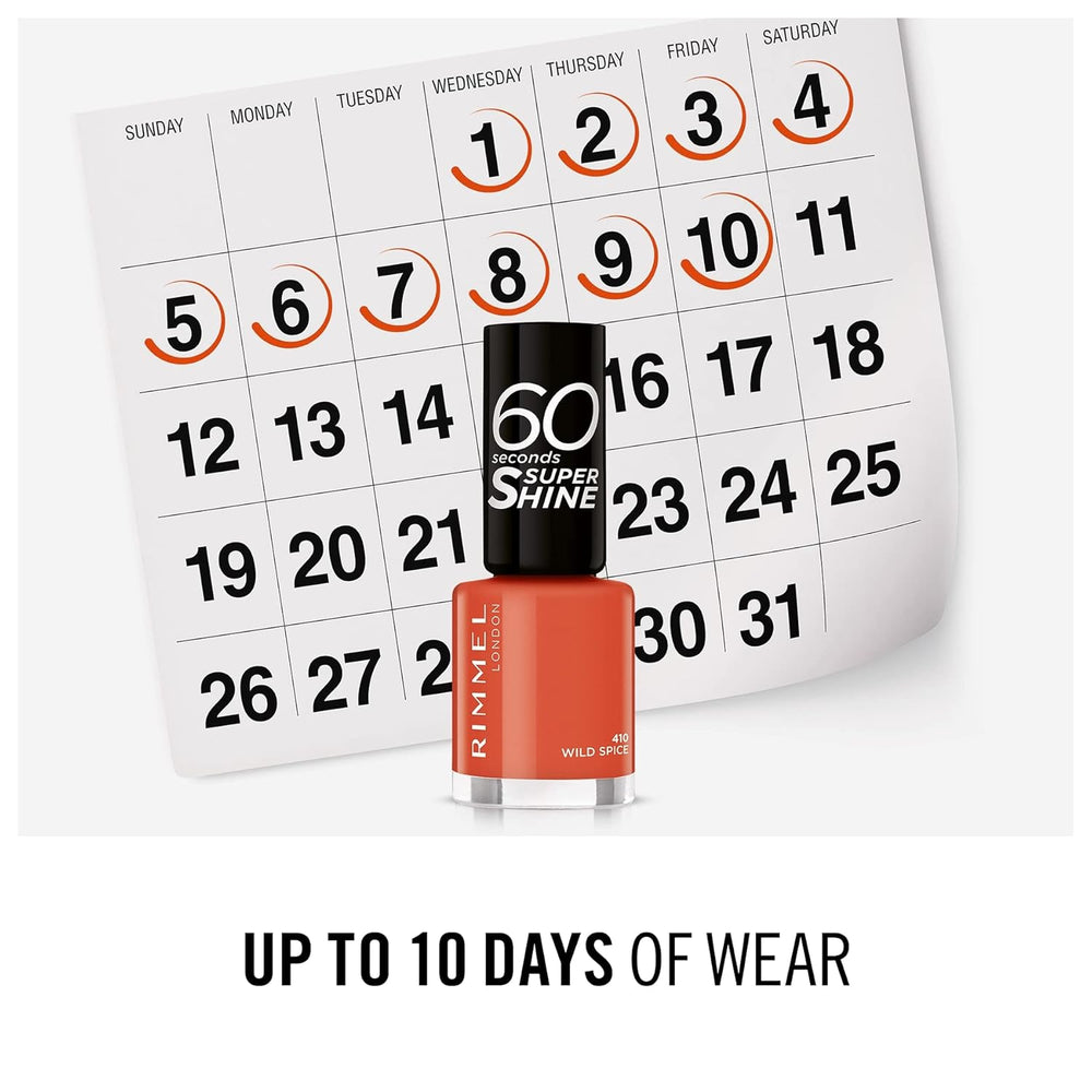Rimmel 60 Seconds Super Shine körömlakk, 410 Wild Spice, 8 ml