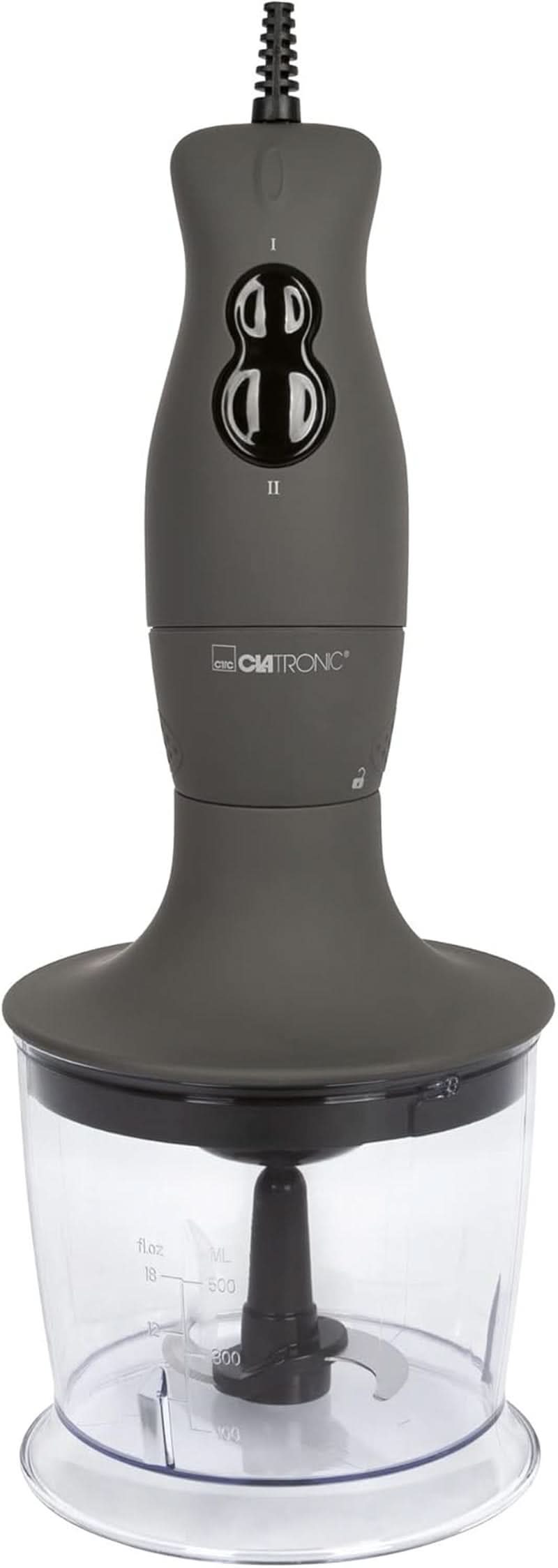 Clatronic® állványkeverő készlet | Keverő, Pürierstab, Zerkleinerer Aus Edelstahl | 400 Watt | 2 Geschwindigkeitsstufen | Alesschneider | Mixbehälter | Schneebesen | Multizerkleiner | SMS 3777 Kitchen Naty Shop