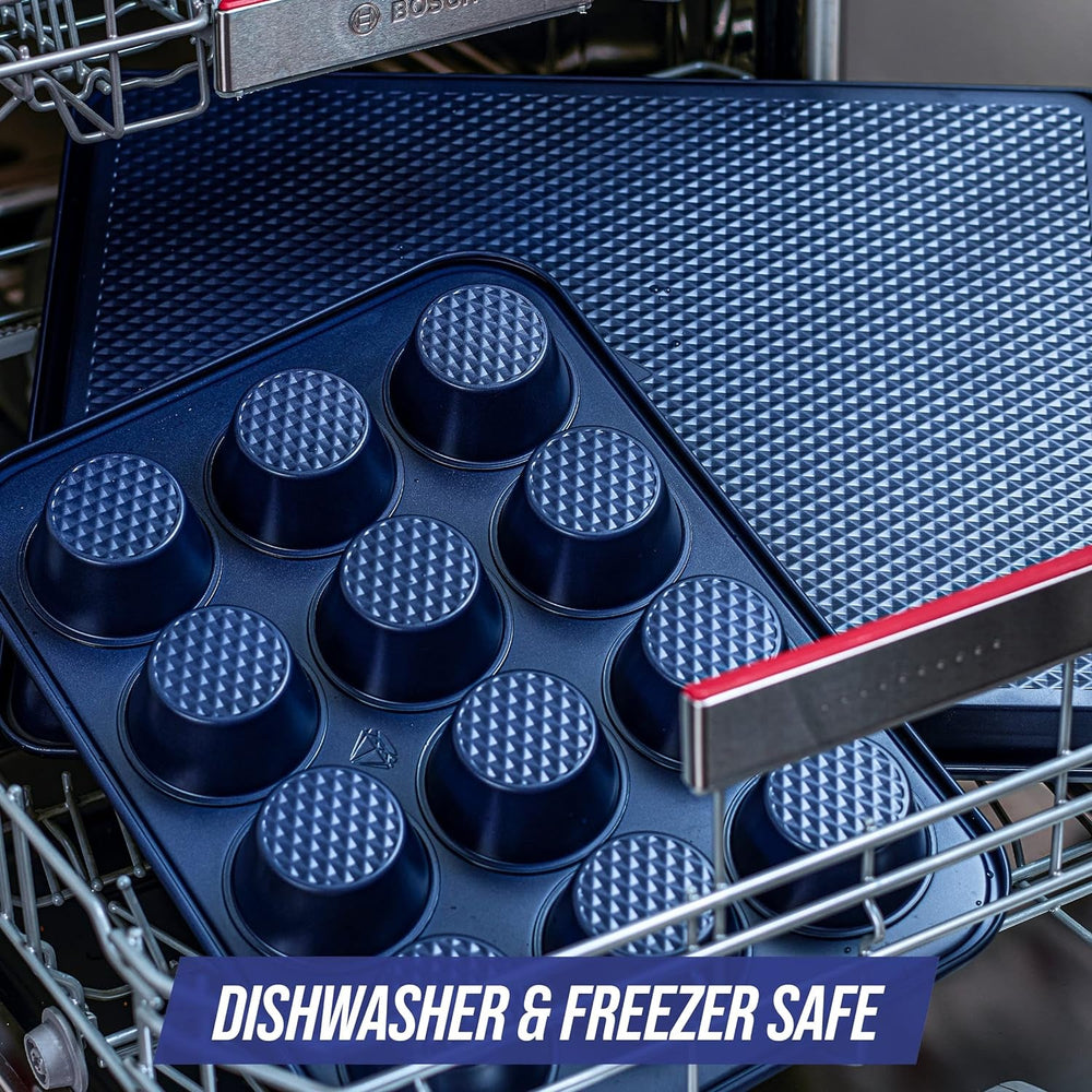 Blue Diamond Bakeware 12Er Muffinform Mit Antihaftbeschichtung, Blau Formák és tepsi Naty Shop