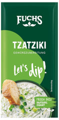 Fuchs Gewürze – Merítsünk! Tzatziki Gewürzzubereitung, Gewürz für die Zubereitung von griechischem Tzatziki, 10 g a tasakban