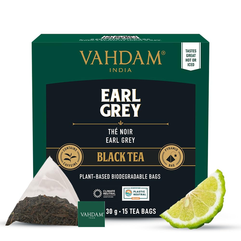 VAHDAM, ceai verde din Himalaya (30 pliculețe de ceai piramidale) 100% pur și aromat | Ceai verde natural cu frunze întregi | Proaspăt și direct de la sursa din India | Se prepară fierbinte sau rece