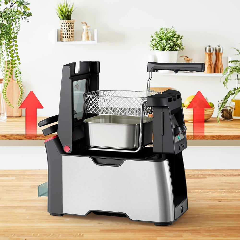 Tefal FR600D Clear Duo olajsütő, kevesebb füst és szag sütés, 1,2 kg kapacitás, termosztát, időzítő, nagy, köd nélküli betekintő ablak Háztartási gépek Naty Shop