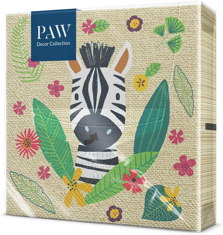 PAW - Șervețele 3 straturi (33 X 33 Cm) I 20 de bucăți I Perfect pentru petreceri, zile de naștere, sărbători I Decorațiuni de masă pentru petreceri pentru copii - Șervețele de hârtie colorate cu motiv - fotbal I minge de fotbal (pachet cu 2)