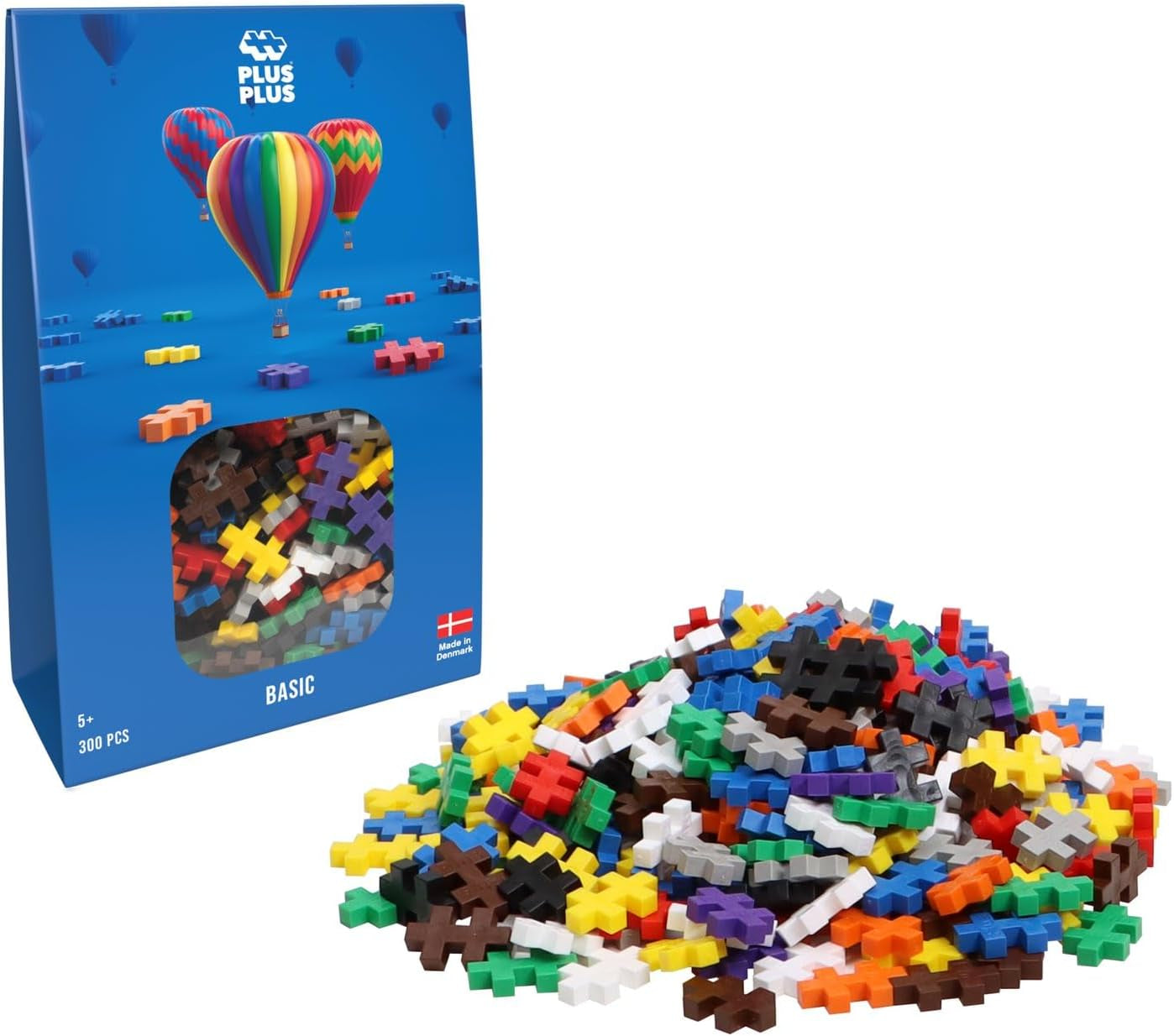 Plus-Plus 9604262 Geniales Konstruktionsspielzeug, Regenbogen, Kreativ-Bausteine Tube, 240 Teile