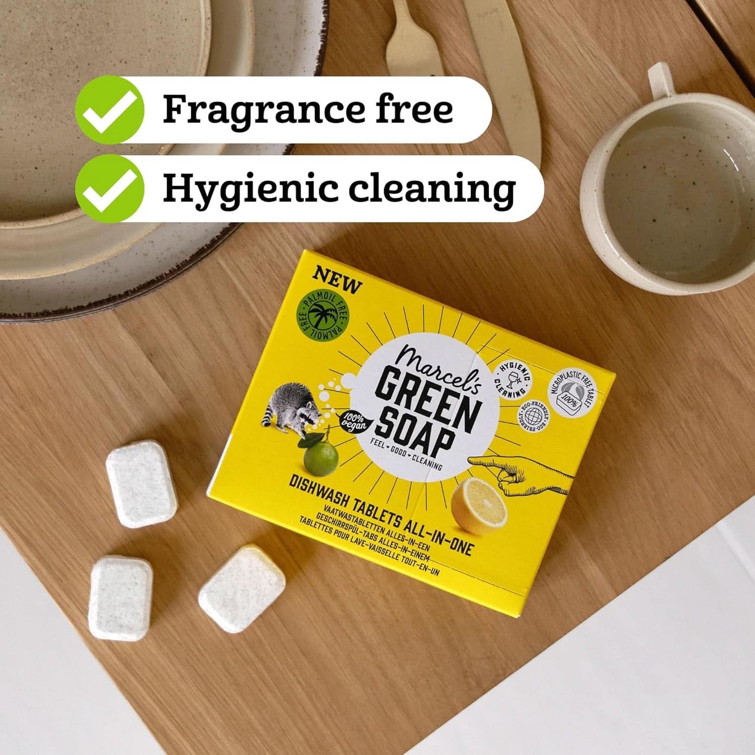 Marcel'S Green Soap Dishwasher Tabs All-In-One - Grapefruit & Lime - 25 bucăți Detergenti Bucatarie Naty Shop
