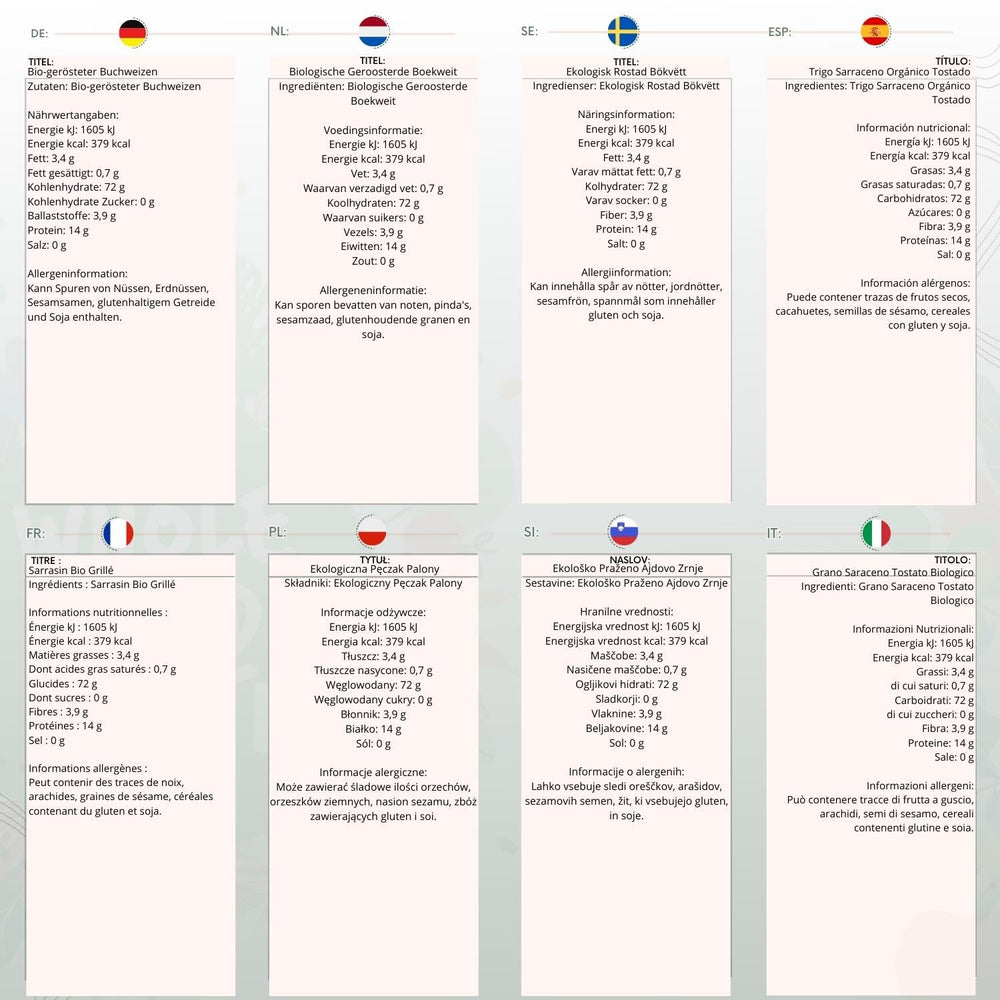 Wholefood Earth bio pörkölt hajdina, 1 kg