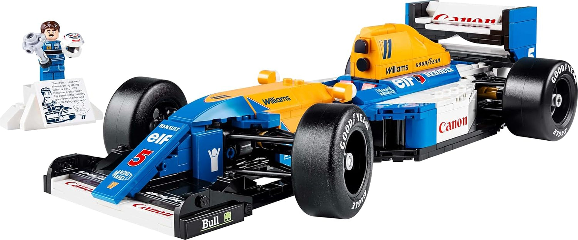 LEGO Icons Williams Racing FW14B Nigel Mansell-lel - F1 autómodell-készlet versenyzői minifigurákkal, gyűjthető - Asztaldekoráció állvánnyal - Ajándék felnőtteknek és tinédzsereknek Motorsport-rajongóknak 10353 Építőkészlet Besuche den LEGO-Store