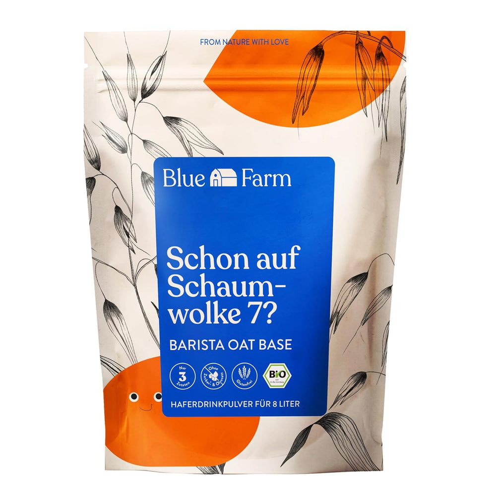 Blue Farm Barista Oat Base für bis zu zu zu zum selbermischen – Bio Haferdrink Barista Edition – Milchalternative ohne Zusatzstoffe und Zuckerzusatz – Vegán és Glutenfrei – 90% Weniger Verpackungmüll