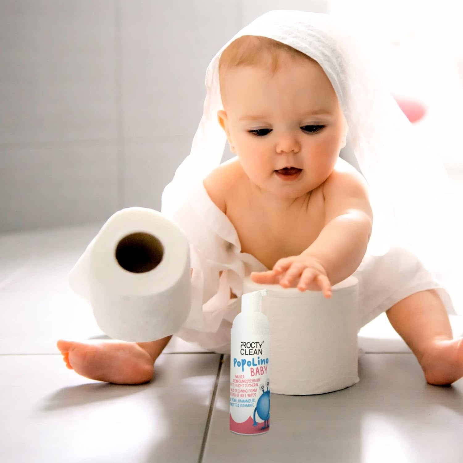 PopoLino Baby puha alsó hab a nedves babatörlő helyett. Vegán és natúrkozmetikai tisztítóhab! Alsó hab aloe verával, boszorkánymogyoróval, bergamotttal és E-vitaminnal. Boldoggá teszi a fenéket és a környezetet.