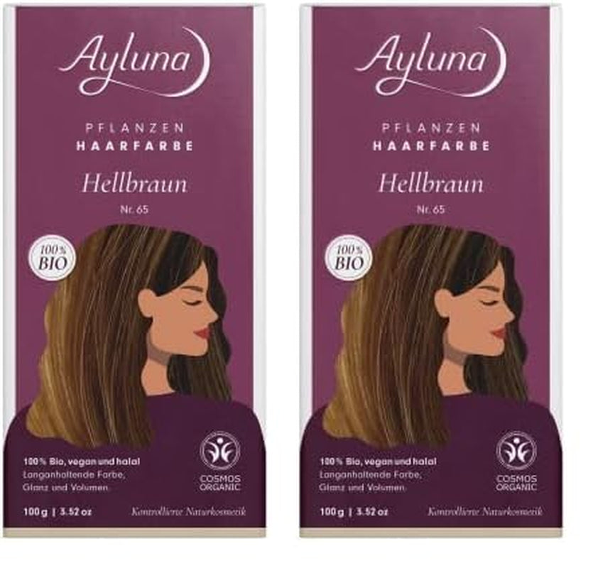 Vopsea de păr vegetală 60 chilli red, vopsea de păr vegană cu henna, madder indian, schinduf și mușețel, pentru culoare de lungă durată, strălucire și volum, fără amoniac, 100% acoperire pentru părul gri, 100g Vopsea pentru par Naty Shop Maro deschis 65 100 G (pachet de 2)