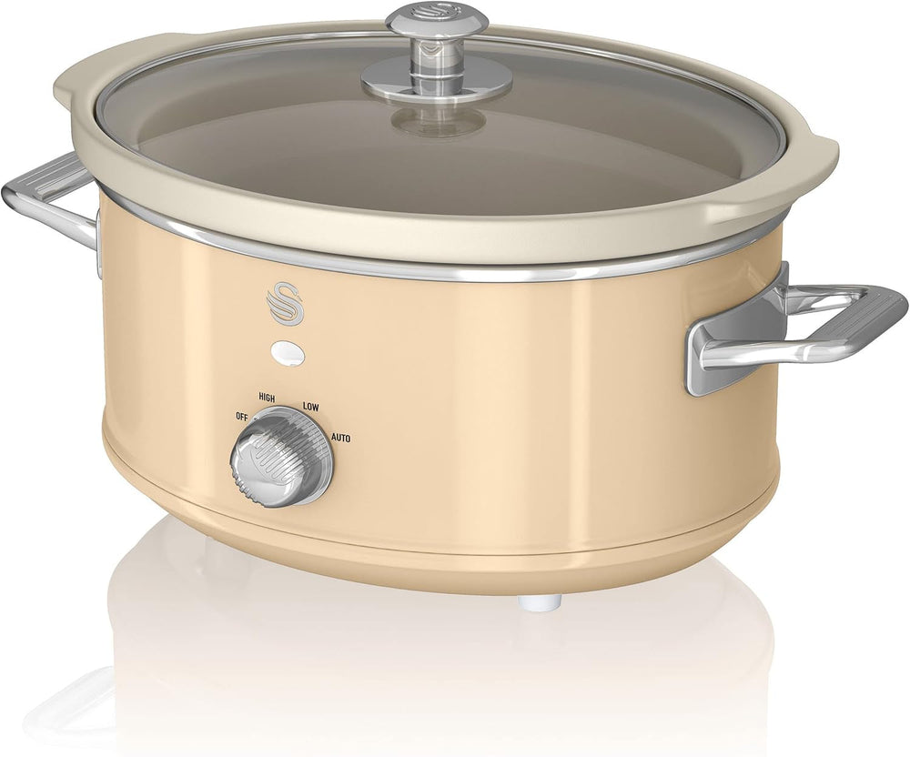 Swan Retro SF17021GRNEW Slow Cooker 3,5 literes, 200 W Slow Cooker Naty Shop Creme