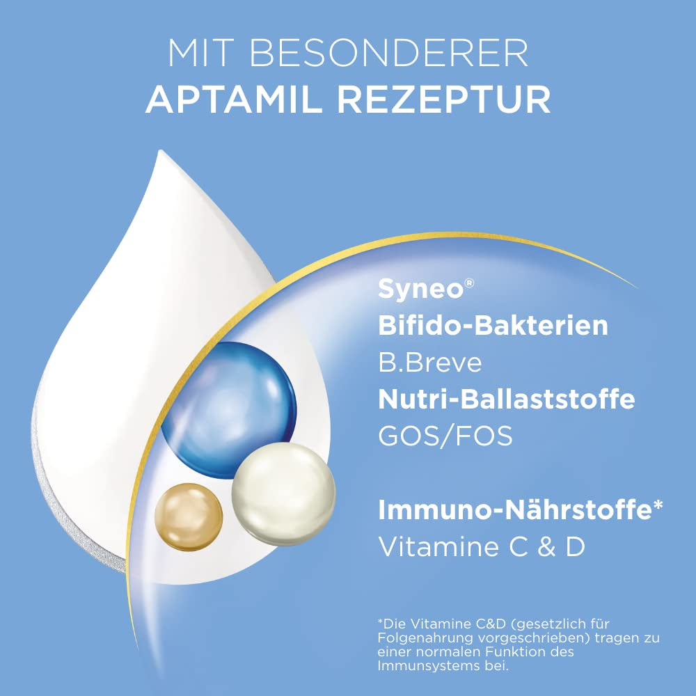 Aptamil Care 2 – Lapte de continuare după 6 luni, cu Omega 3 și 6, DHA și ARA, fără ulei de palmier, hrană pentru bebeluși, lapte praf, 1 x 800 g (pachet de 6)