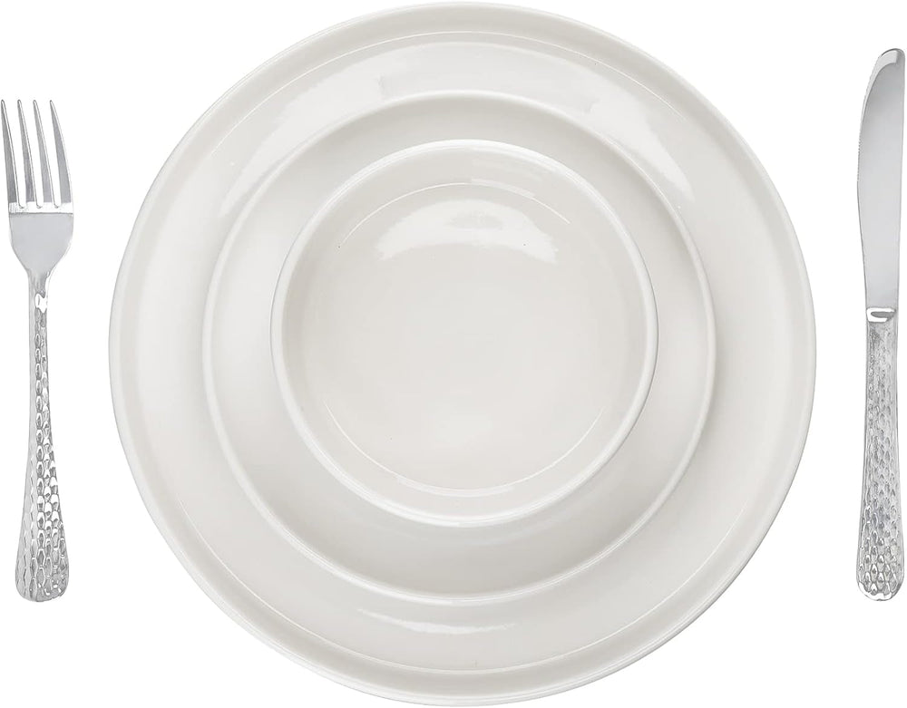 Mikasa Camberlie Essgeschirr Set, Weißes Porzellan Im Scandi Style, Teller Und Schüsseln, 12Er Set Seturi vesela masa Naty Shop