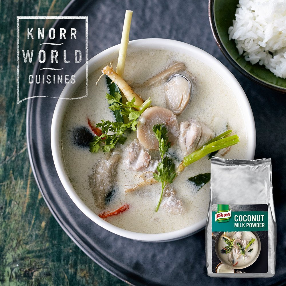 Knorr Kokosmilch por (Tejpor aus 20 frischen Kokosnüssen, ergibt 6,6 Liter Kokosmilch) 1er Pack (1 x 1 kg)