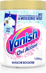 Vanish Oxi Action Powerwhite por - 1 x 1,125 kg - folteltávolító és klórmentes mosodajavító por - fehér ruhákhoz Mosószerek Naty Shop
