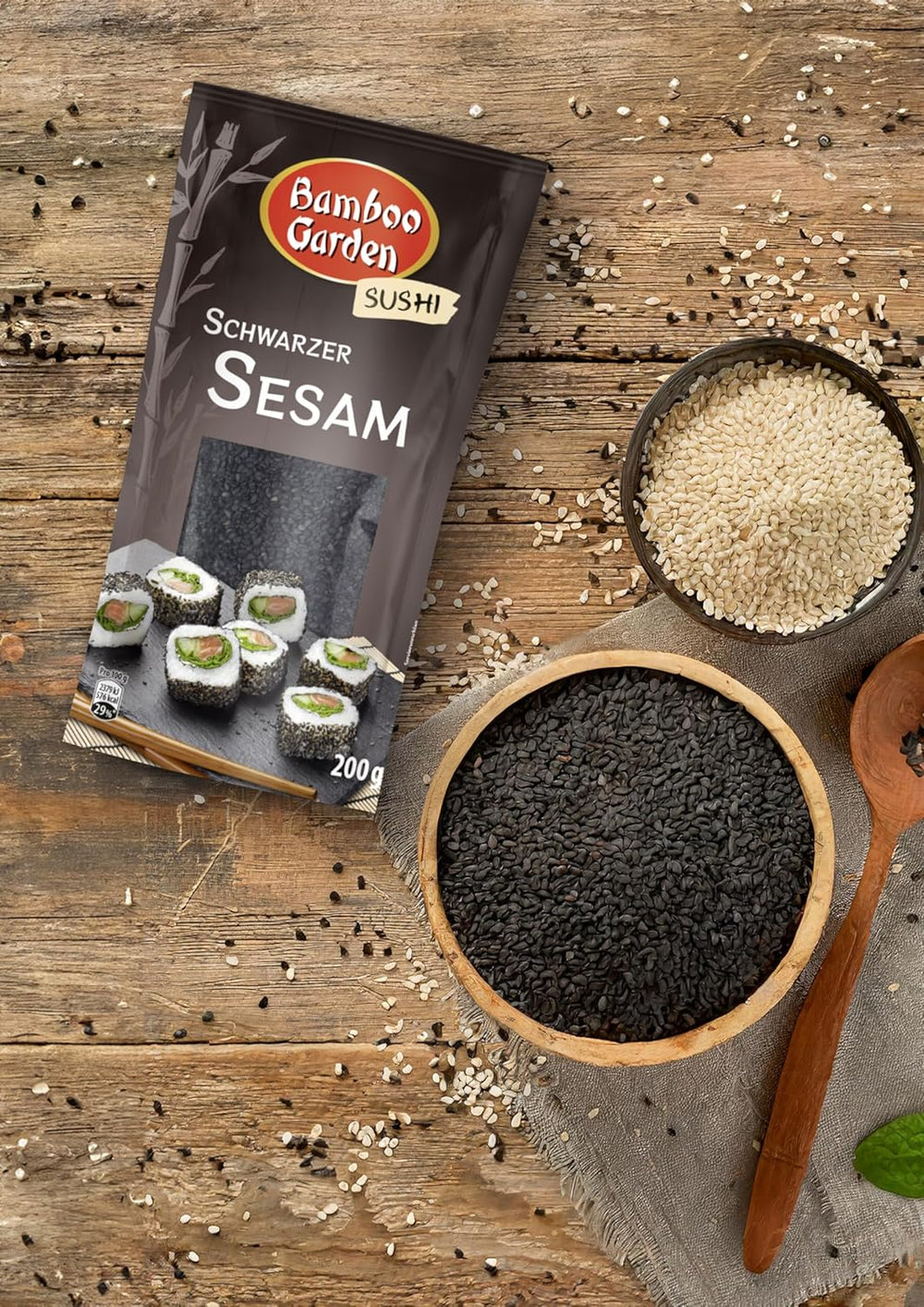Bamboo Garden Sesam schwarz, 200 g (Verpackungsdesign kann abweichen)