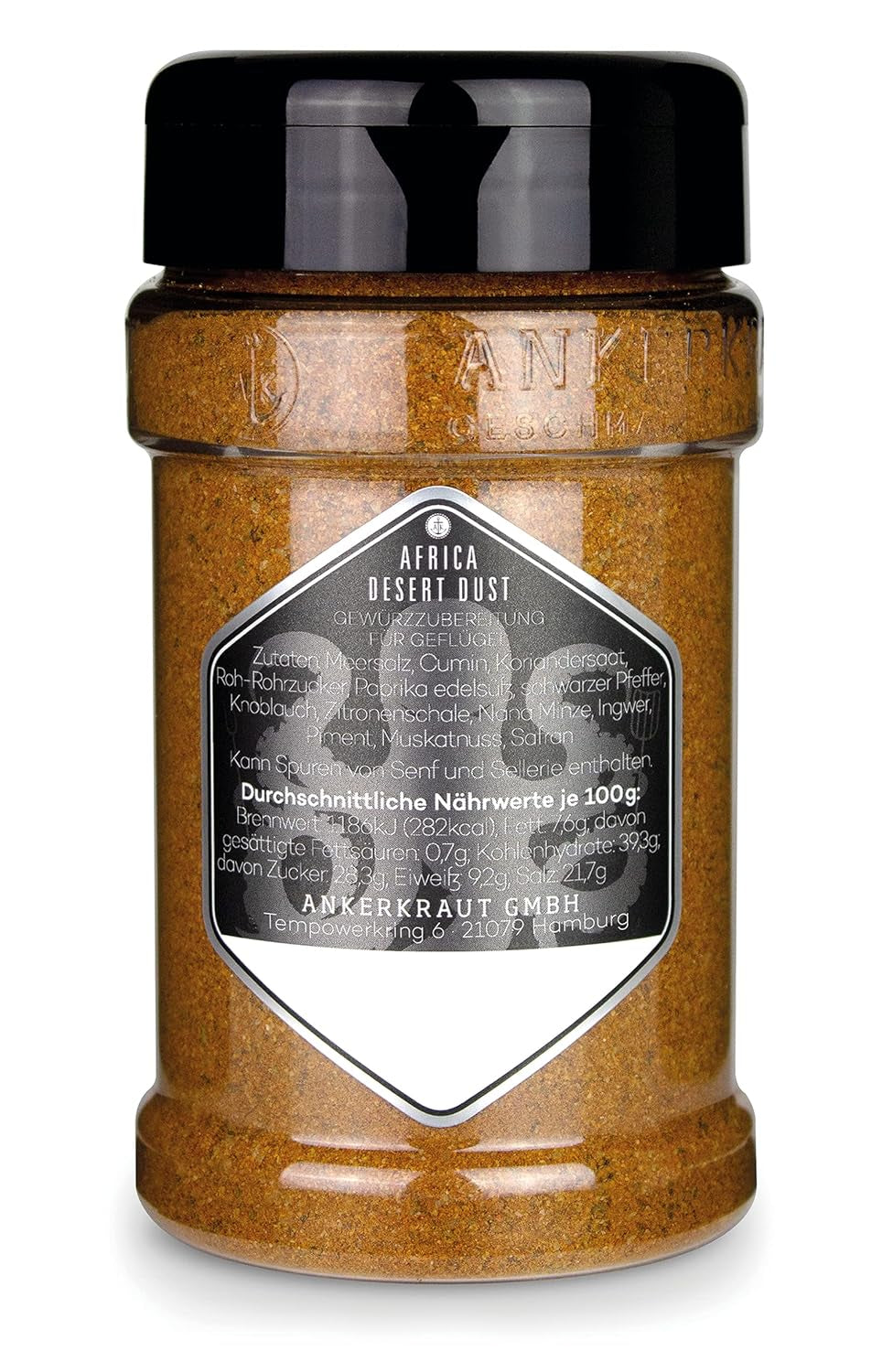 Ankerkraut Africa Desert Dust, BBQ-Rub der afrikanischen Wüste zum Grillen, 200g im Streuer
