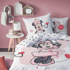 Minnie Mouse Bettwäsche Kinderbettwäsche 1 Kissenbezug 80X80 cm + 1 Bettbezug 135X200 cm 100% Baumwolle Naty Shop Alapértelmezett cím
