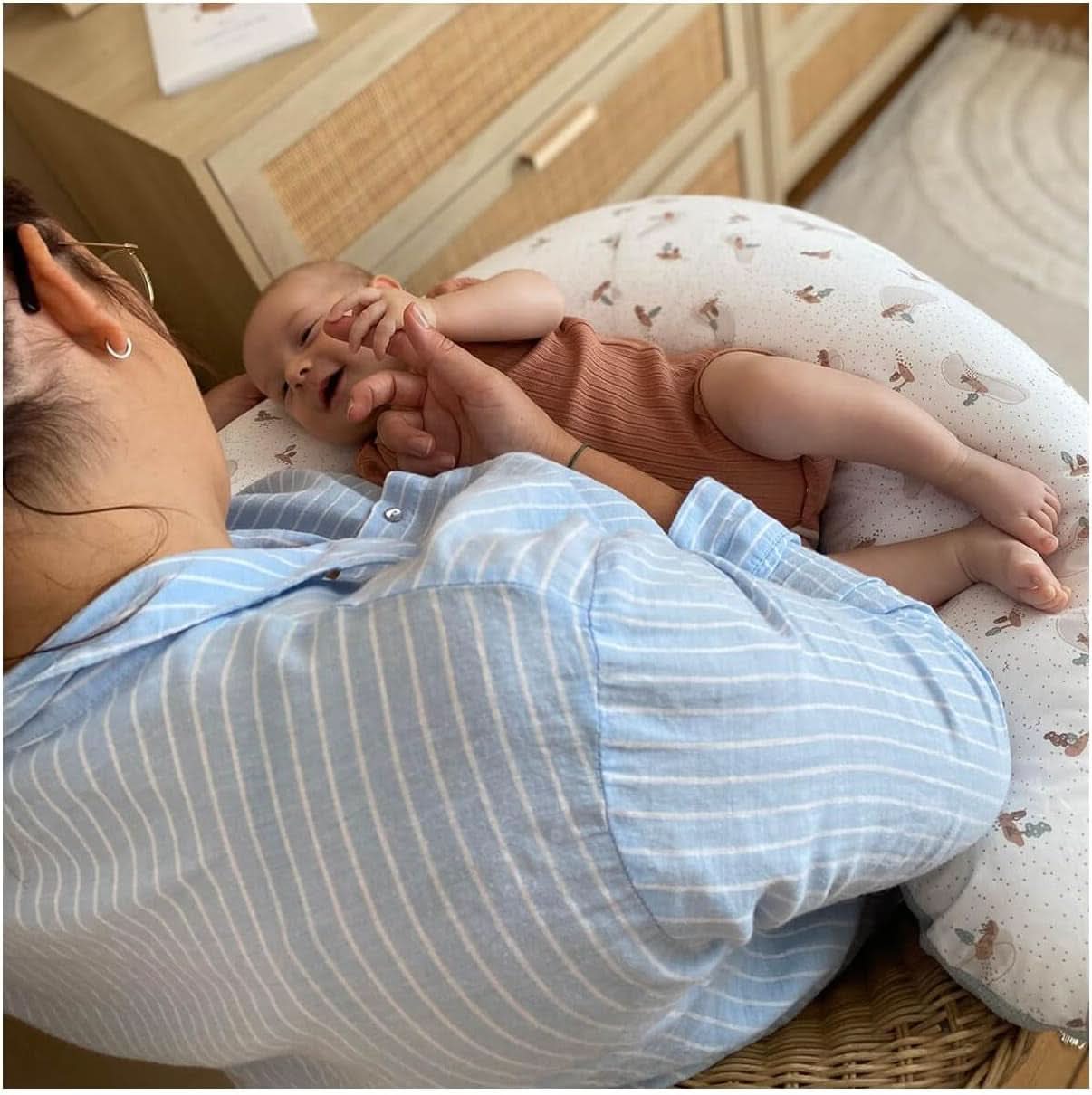 Terhespárna - Szoptatási párna - 2 az 1-ben többfunkciós párna - Levehető huzat 78 X 44 cm Kiegészítők Étel és szoptatás Bebe Naty Shop