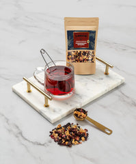 Larico Tea Ceai natural de fructe Früchtchen Mix Căpșuni sălbatice Euphorie 50 g/Ceai de calitate superioară vrac/Ceai natural vrac