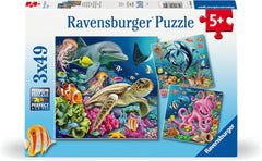 Ravensburger gyerekrejtvény - 12000859 Elbűvölő víz alatti világ - 3x49 darabos puzzle gyerekeknek 5+ Puzzle Naty Shop alapértelmezett cím