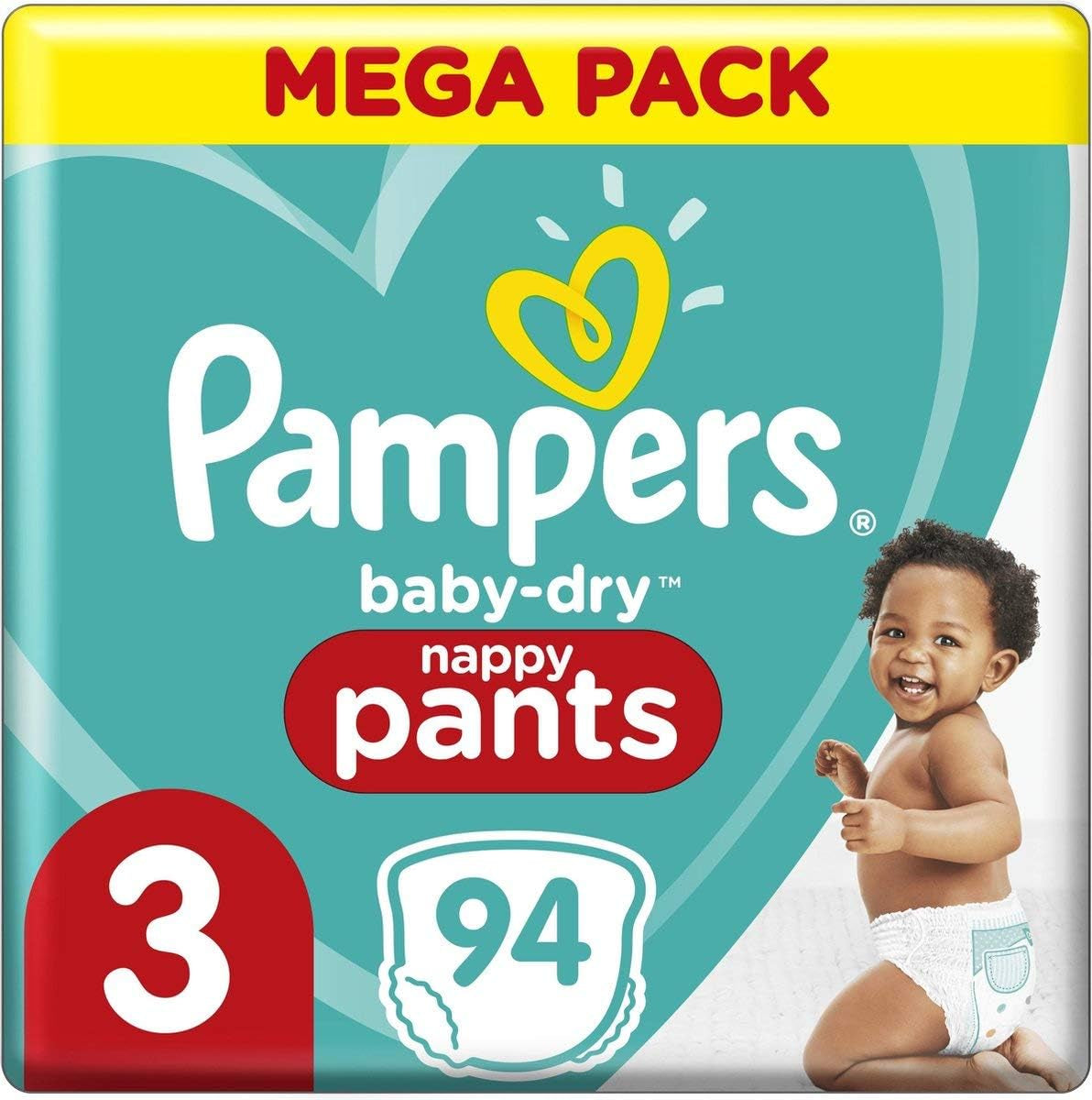 Pelenkák Pampers 81657566 Baby-Dry nadrág, fehér