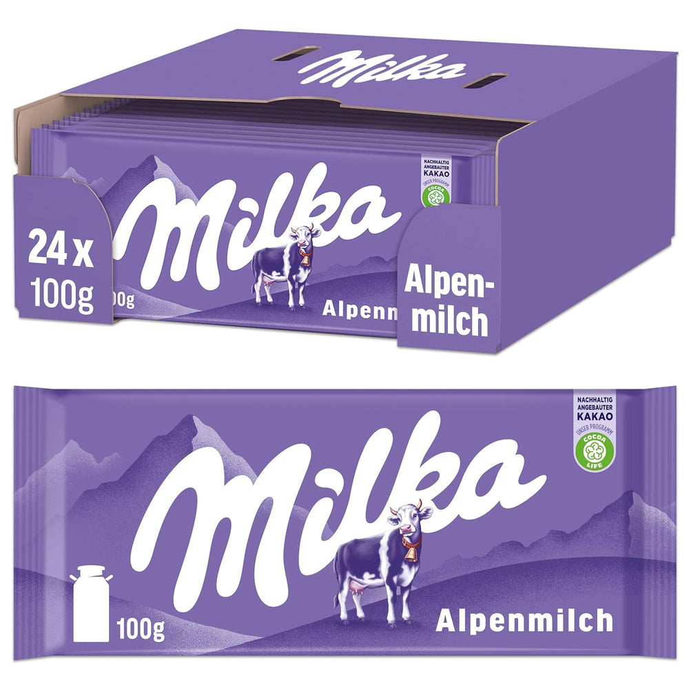 Milka Cow Spots – alpesi tejcsokoládé fehér csokoládéval tehénfoltos kivitelben – 24 x 90g