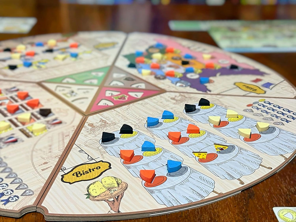 Asmodee - Sajt - Út a hírhedthez - Stratégiai Társasjáték - Munkáselhelyezés - Mestersajt - 14 év feletti korosztály - 1-4 játékos - 40 perc - Francia verzió