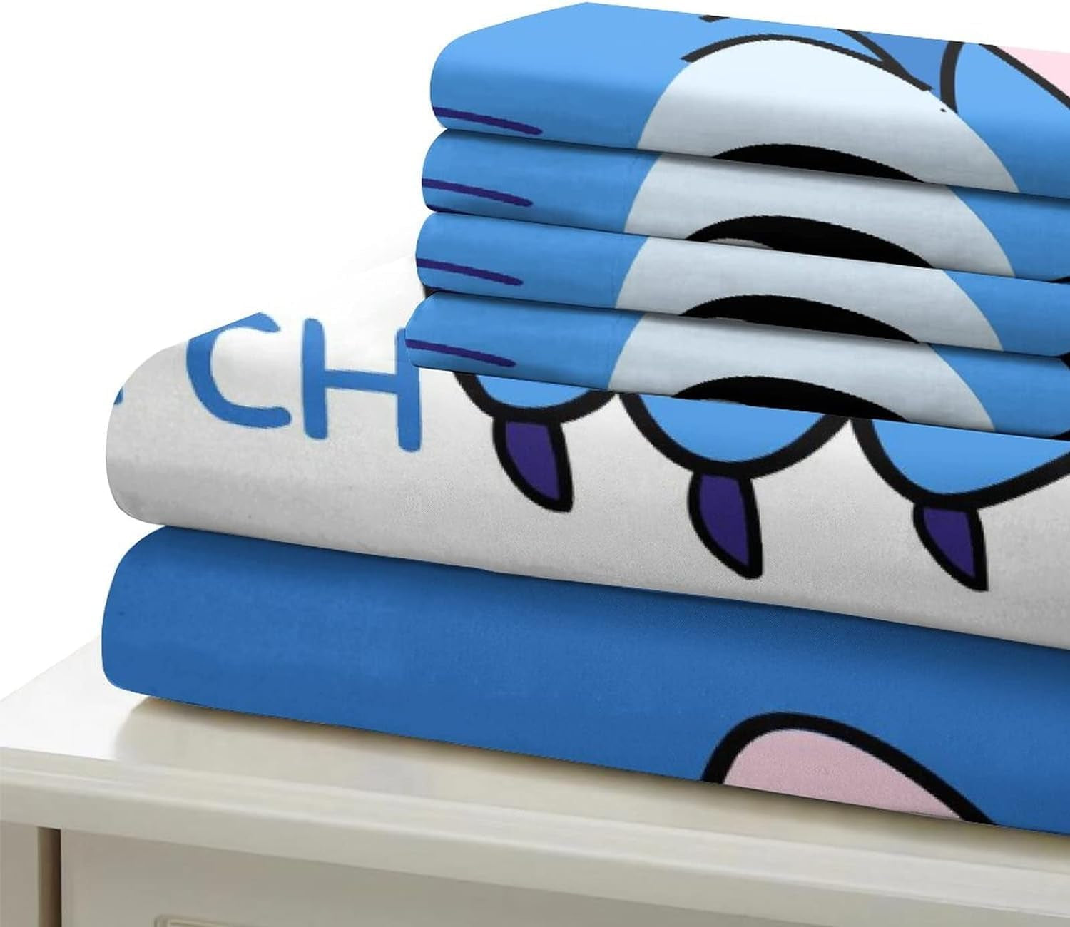 3 részes ágyneműgarnitúra, Stitch ágynemű - gyermek Naty Shop Blue Single (90 X 190)