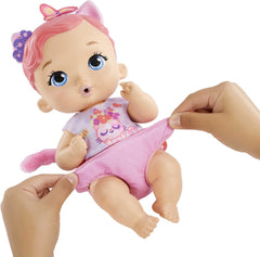 My Garden Baby HHL21 - Katzen-Baby Puppe (rózsaszín Haare) mit Katzenohren und süßem Jasmin-Duft, beleértve a Lätzchen, Fläschchen und Stoffwindel, Spielzeug für Kinder - ab 3 Jahren