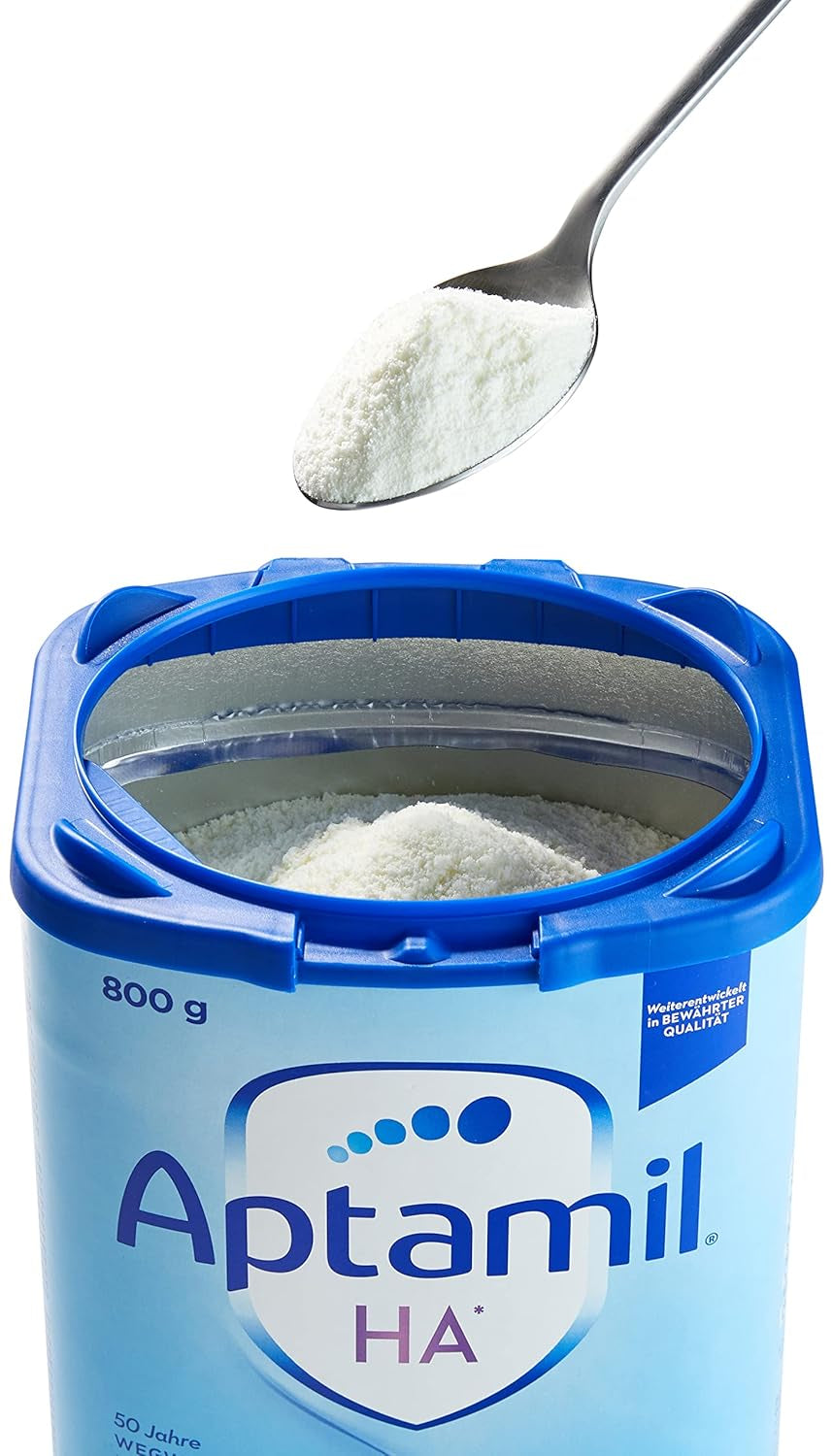 Aptamil HA 1 – Anfangsmilch von Geburt an, Mit DHA, Nur Lactose, Ohne Palmöl, Babynahrung, Milchpulver, 1x800 g (Packung mit 4)