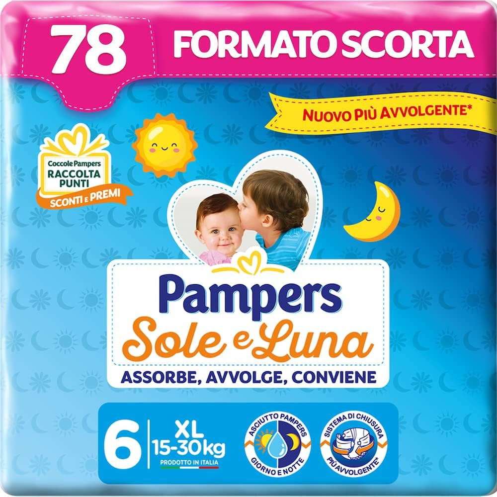 Pampers Sun and Moon pelenka, unisex, junior, 5-ös méret (11-25 kg), 120 pelenka