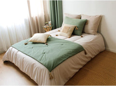 Enjoy Home - Terrakotta takaró 4 juta bojttal - 90 X 190 cm - 100% pamut - Öko-Tex - Panama Collection Paplanok és paplanok Naty Shop