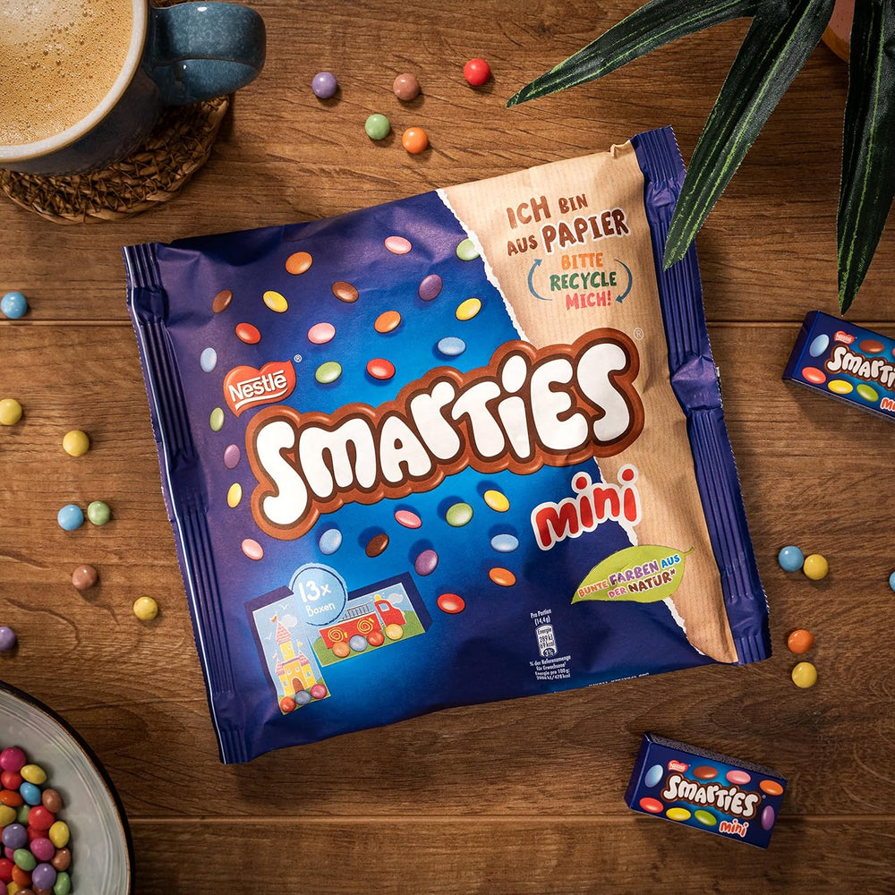 Nestlé SMARTIES Mini egyedi csomagolású kis lencse tejcsokoládéval, 3 csomag (1 x 187 g)