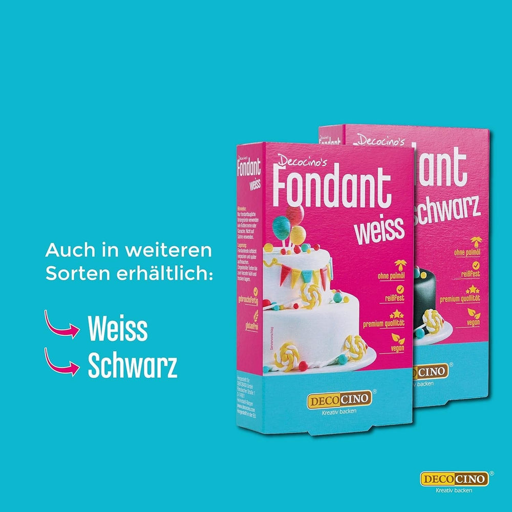 DECOCINO Fondant Schoko – 250 G – Ideális Verzieren Von Kuchen, Torten, Cupcakes számára – Palmölfrei & Vegán mázak és Decor Naty Shop