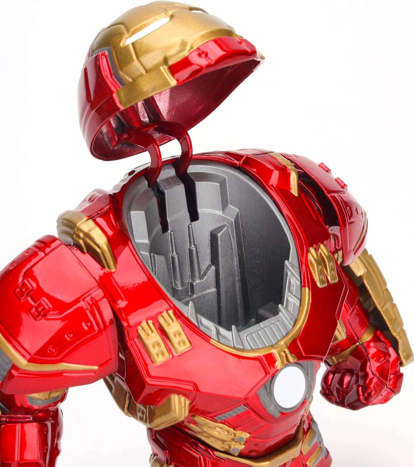 Jada Toys Marvel Figure Hulkbuster & Ironman, nyitott és zárt sisak, gyűjthető figurák, készlet, öntvény, piros, méret: 6 hüvelykes Hulkbuster és 2 hüvelykes Ironman akciófigurák Naty Shop