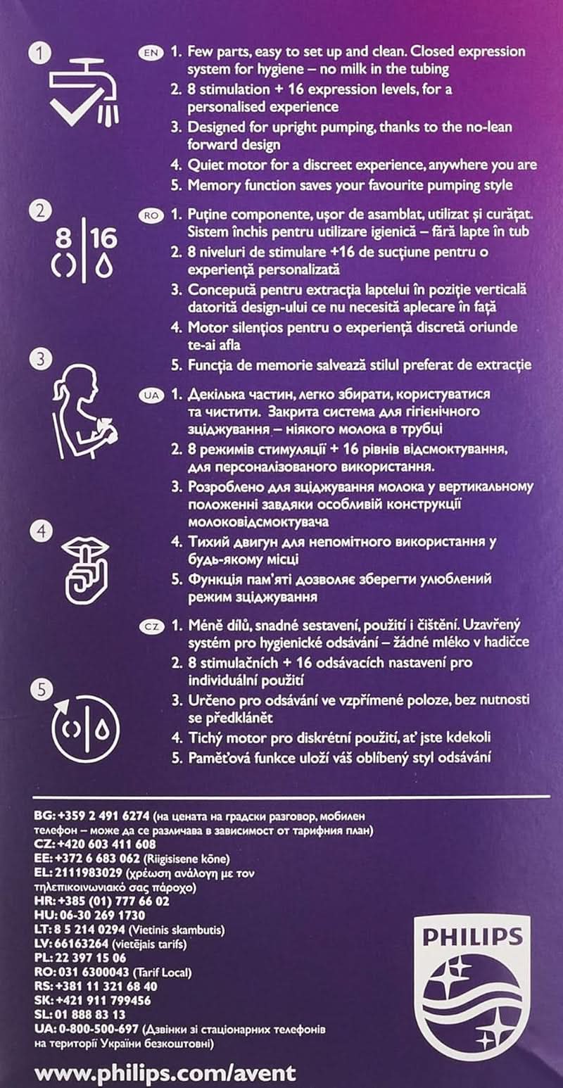 Philips Avent elektromos mellszívó (SCF395/11 modell) Tartozékok Élelmiszer és szoptatás Bebe Naty Shop