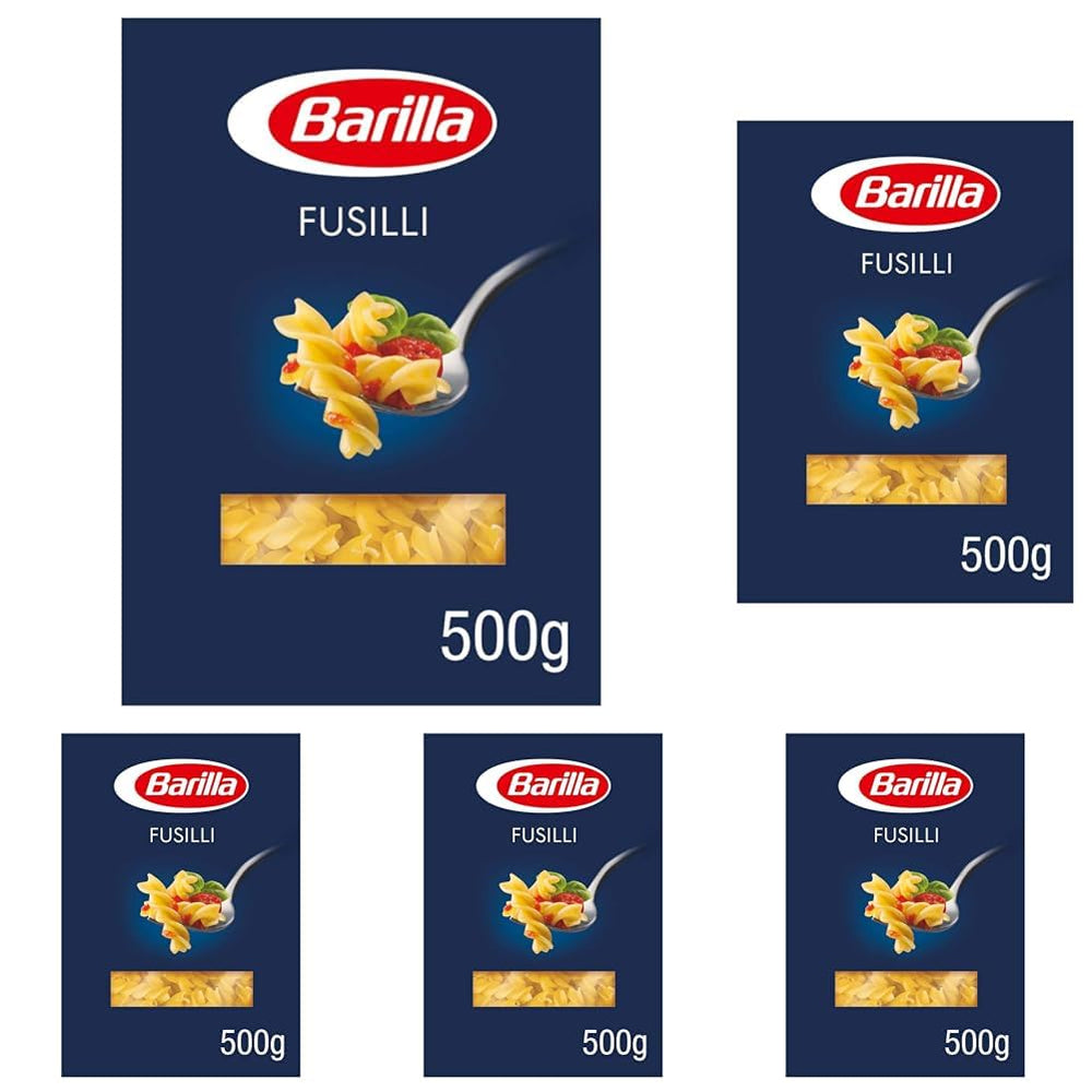Barilla Pasta Classic Fusilli No. 98 kiváló minőségű durumbúzából, mindig al dente, Chili, Spagetti, Fusilli, Penne, Olasz, 500g
