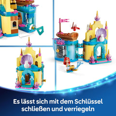 LEGO ǀ Disney Princess Arielles varázslatos mini kastély - Spielzeug Schloss aus Die kleine Meerjungfrau mit Einer Micro Puppe, Tierfiguren Sebastian & Fabius - Geschenk für Mädchen ab 5 Jahren - 43285