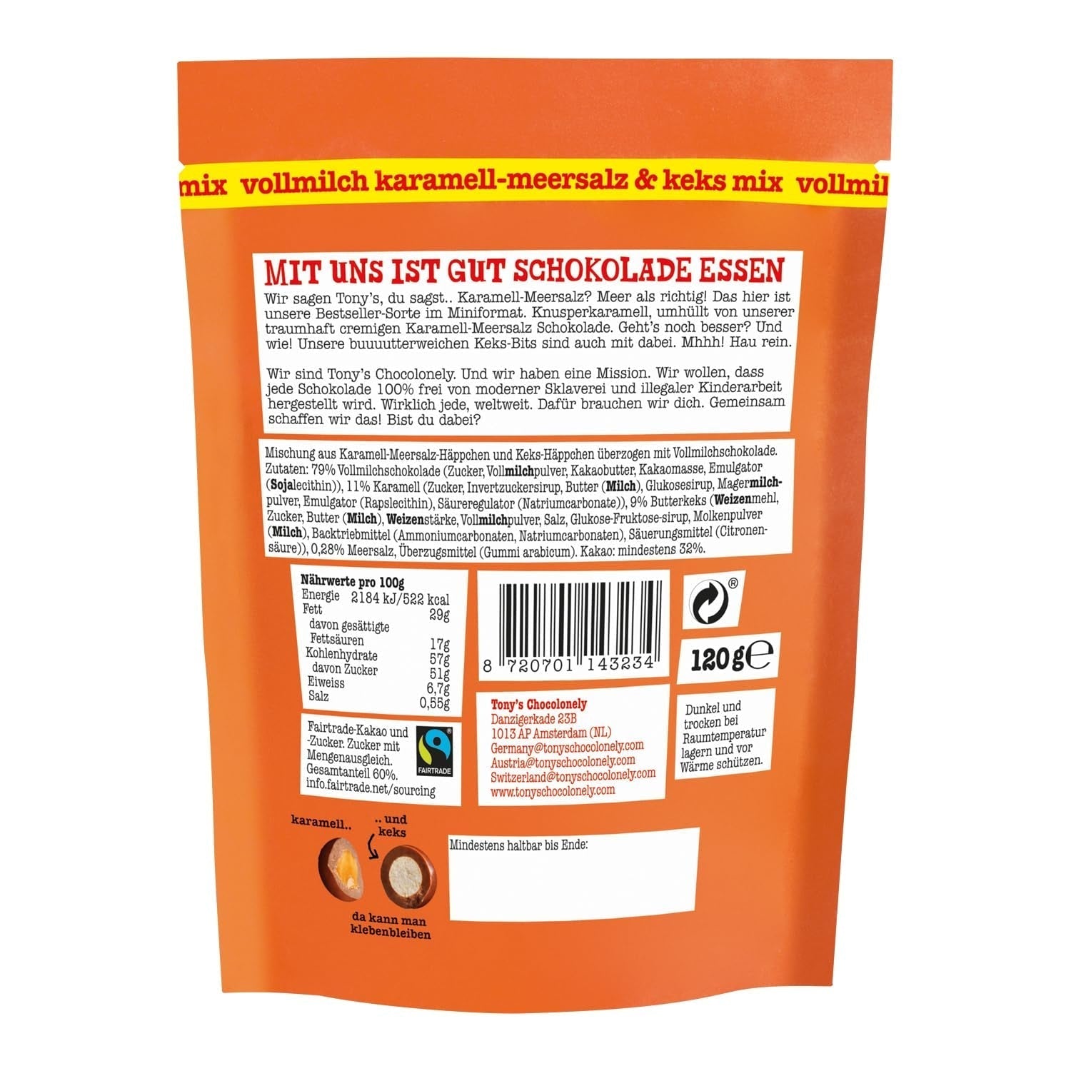 Lil'Bits, teljes tej karamell tengeri só és süti keverék, 120 gramm Naty Shop csokoládé cukorka